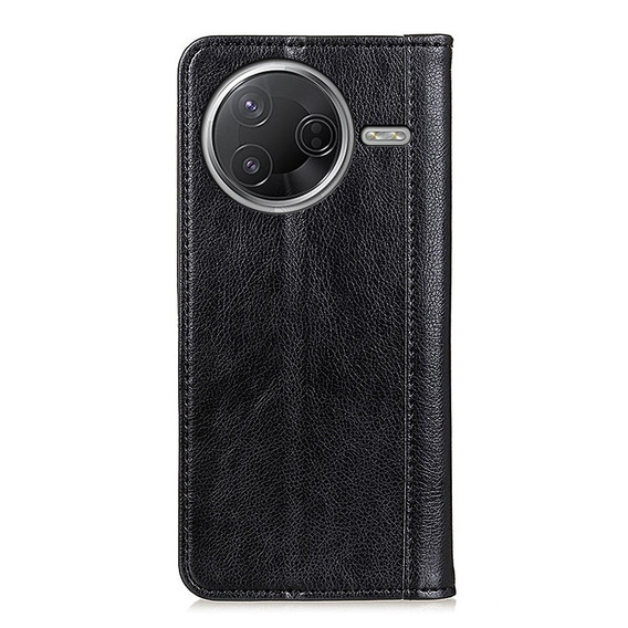 Pattintható tok Xiaomi Poco F7 Pro / F7 Ultra, Split Leather, fekete