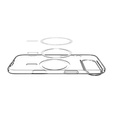 Spigen tok iPhone Air készülékhez, Liquid Crystal MagSafe, átlátszó/fehér