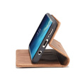 CASEME tok Samsung Galaxy S8, Leather Wallet Case, barna