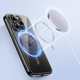 Tok iPhone 15 Pro Max-hoz, Electro MagSafe, fekete + üveg a képernyőhöz