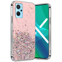 Telefontok a Realme 9i / Oppo A96, Glittery, rózsaszín