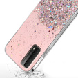 Telefontok a Huawei P Smart 2021/Y7A, Glittery, rózsaszín