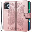Pattintható tok a Motorola Moto G23 4G / G13 4G, Butterfly, rózsaszín rose gold