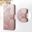 Pattintható tok a Xiaomi Redmi 15C 4G/LTE, Butterfly, rózsaszín rose gold