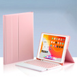 Tok + billentyűzet iPad Pro 11 2021 / 2018, iPad Air 10.9 4 2020 / 5 2022, Pen Slot, rózsaszín rose gold
