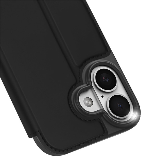 Dux Ducis tok iPhone 17-hez, Skin Pro, patenttal, kártyafoglalattal, fekete