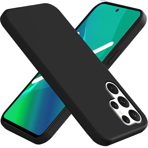 Telefontok a Samsung Galaxy S22 Ultra 5G, Silicone Lite, fekete