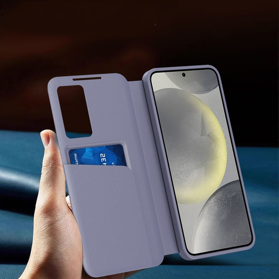 Flip tok Samsung Galaxy S23, Smart View Wallet, lila