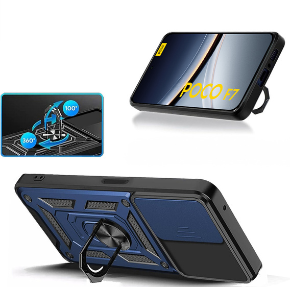 Telefontok a Xiaomi Poco F7, CamShield Slide, kék