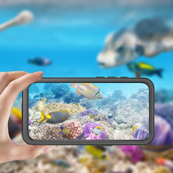 IP68 vízálló tok iPhone 16E, Redpepper, fekete