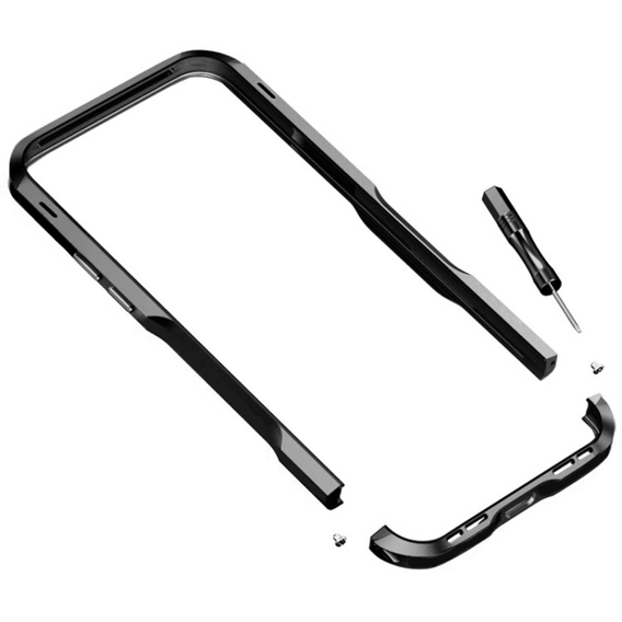 Teletok LUPHIE Nothing Phone 2a / 2a Plus-hoz, Armor Bumper, fekete