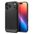 Spigen Rugged Armor MagSafe tok iPhone 17 Pro készülékhez, mattfekete színű