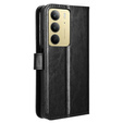 Pattintható tok a Realme 14X / Realme C75, Crazy Horse Wallet, fekete