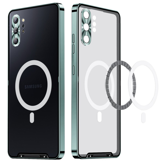Kameravédő tok Samsung Galaxy Note 10+ Plus, CamShield MagSafe, átlátszó / zöld