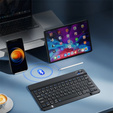 Tok + billentyűzet Apple iPad Pro 11" 5 gen. 2024, Leather Pen Slot TouchPad, fekete