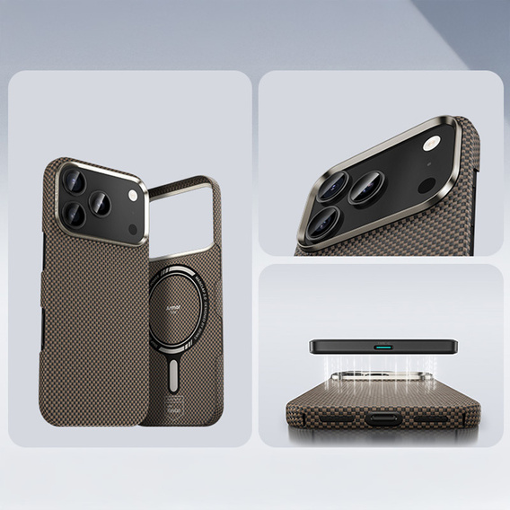 BENKS Kevlar mágneses páncélos 1000D tok MagSafe-hez iPhone 17 Pro Max készülékekhez