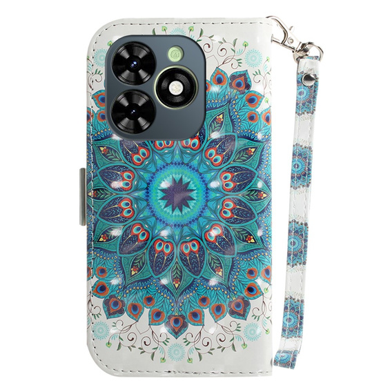 Pattintható tok a Infinix Hot 40i, Wallet, Mandala Flower