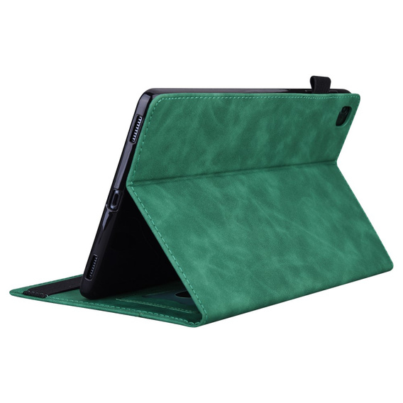 Tok Samsung Galaxy Tab A9+, Classic, tolltartóval, zöld