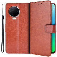 Pattintható tok a Infinix Note 12 2023, Wallet, barna