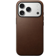 Nomad tok iPhone 17 Pro-hoz, Modern bőr tok, barna