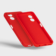 A tok Oppo A18 4G / A38 4G, Silicone Lite, piros + 9H üveg