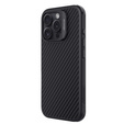 Tok iPhone 16 Pro, páncélozott Nillkin, Carbon Fiber, Magsafe, fekete