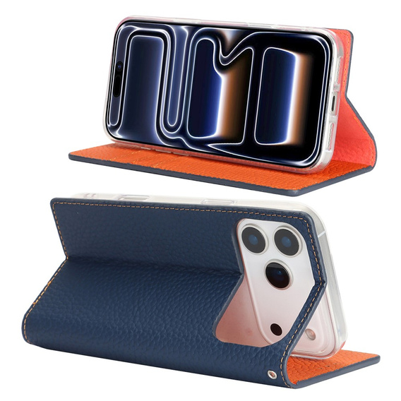 Litchi Skin Grain flip tok iPhone 17 Pro-hoz