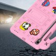 Gyermek tok Samsung Galaxy Tab S7/S8/S9, Cute Patterns, állvánnyal, rózsaszín