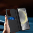 Flip tok Samsung Galaxy S25, Smart View Wallet, fekete