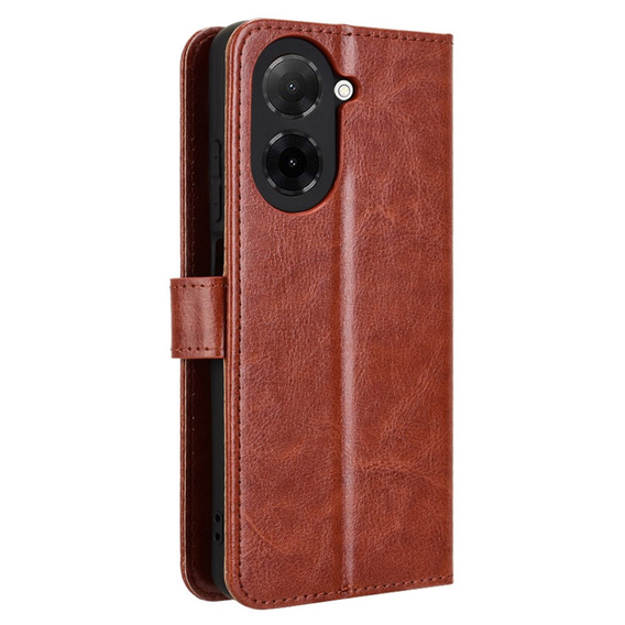 Pattintható tok a Xiaomi Redmi A5, Crazy Horse Wallet, barna