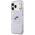 Karl Lagerfeld IML Glitter Karl & Choupette Heads Logo MagSafe tok iPhone 17 Pro-hoz