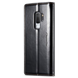 CASEME flip tok Samsung Galaxy S9+ Plus, Waxy Textured, fekete