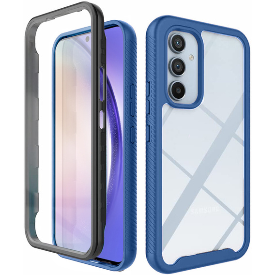 Tok Samsung Galaxy A54 5G készülékhez, Shockproof, fóliával, kék