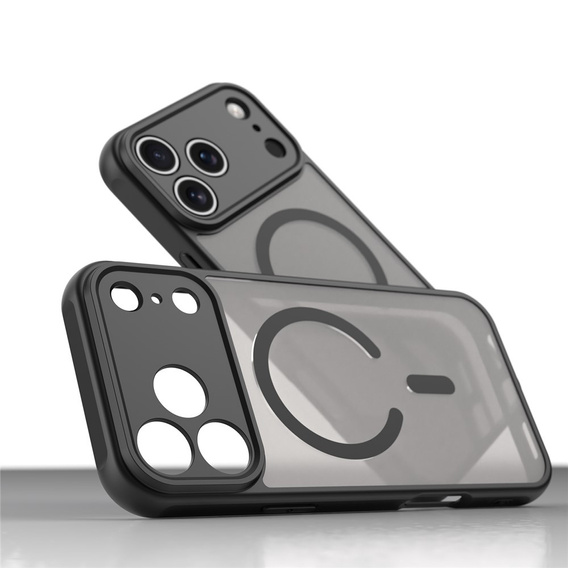 Matt tok iPhone 17 Pro Max készülékhez, MagSafe, kameravédelemmel, fekete