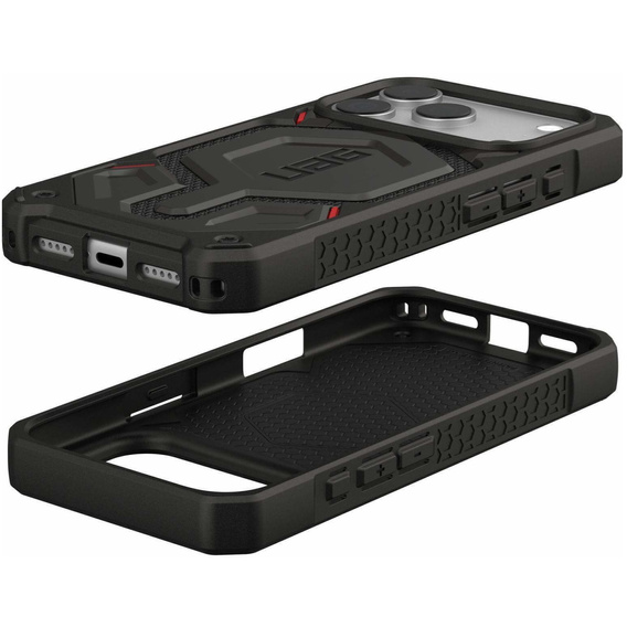Urban Armor Gear tok iPhone 17 Pro Max, Monarch Pro Kevlar MagSafe, Kevlar Fekete