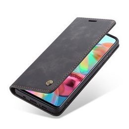 CASEME tok Samsung Galaxy A71, Leather Wallet Case, fekete