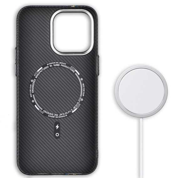 Tok iPhone 13 Pro, Carbon Fiber MagSafe, fekete
