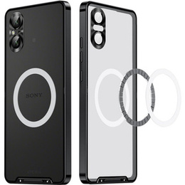 Kameravédő tok Sony Xperia 5 V, CamShield MagSafe, átlátszó / fekete