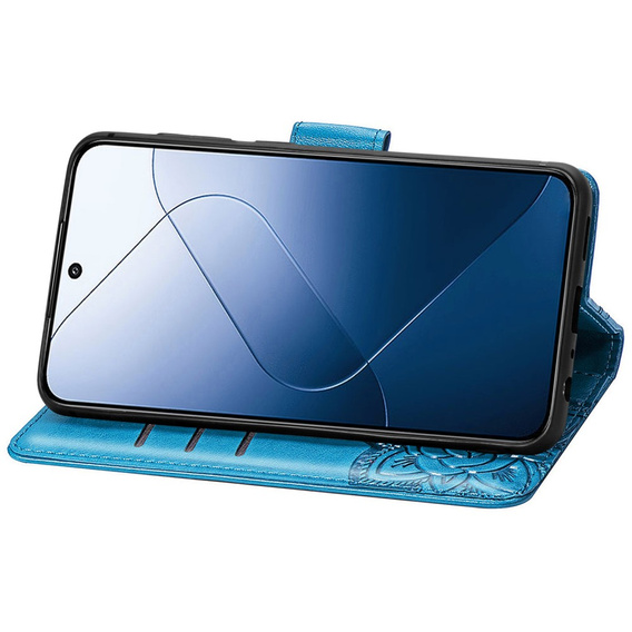 Pántos tok Xiaomi Redmi 15 5G / 4G, pillangó, kék