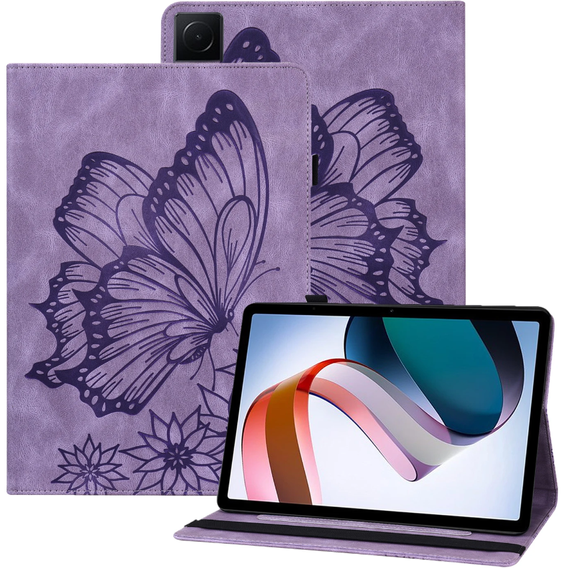 Telefontok a Lenovo Tab M9, Wallet Pen Slot, butterflies, barna