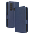 Pattintható tok a Cat S75 5G, Wallet Litchi Magnet, sötétkék