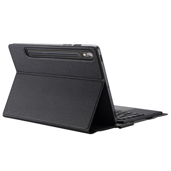 Tok + billentyűzet Samsung Galaxy Tab S9, Dux Ducis Pen Slot TouchPad Leather, fekete
