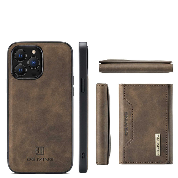 Telefontok a iPhone 14 Pro, DG.MING 2in1, kávé