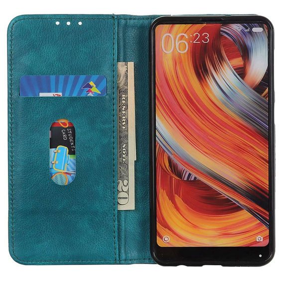 Telefontok a Xiaomi 13T / 13T Pro, Wallet Litchi Leather, zöld