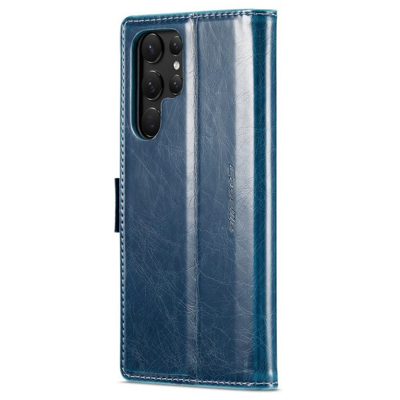 CASEME flip tok Samsung Galaxy S22 Ultra, Waxy Textured, kék