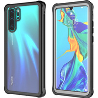 Tok Huawei P30 Pro készülékhez, Shockproof, fóliával, fekete