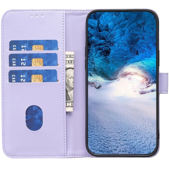 Pattintható tok a Samsung Galaxy A55 5G,BINFEN Wallet, lila