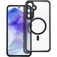 Tok Samsung Galaxy A55-hoz, MagSafe, ERBORD Matt Case, fekete + képernyőüveg