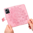 Pattintható tok a Xiaomi Redmi Note 12 4G, Mandala Flower, rózsaszín