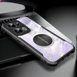 Tok Oppo Reno 13 Pro, mágneses lemezzel, átlátszó / fekete